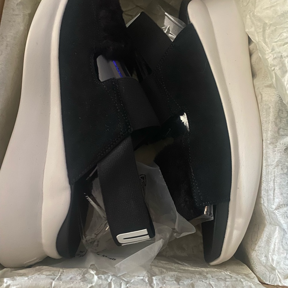Black and White Slip-On Sneakers
